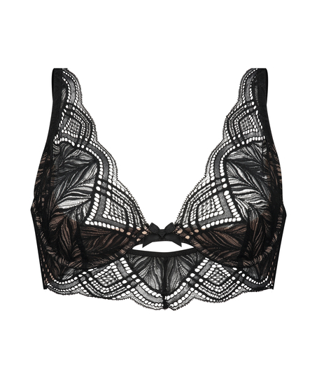 Nieusztywniony biustonosz z fiszbinami Bambini, Czarny