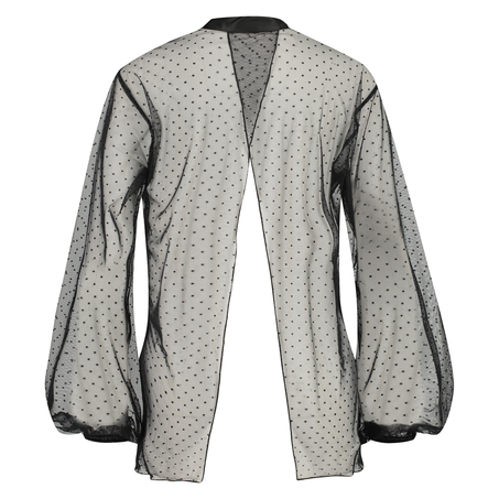 Dot Mesh Tunic, Czarny