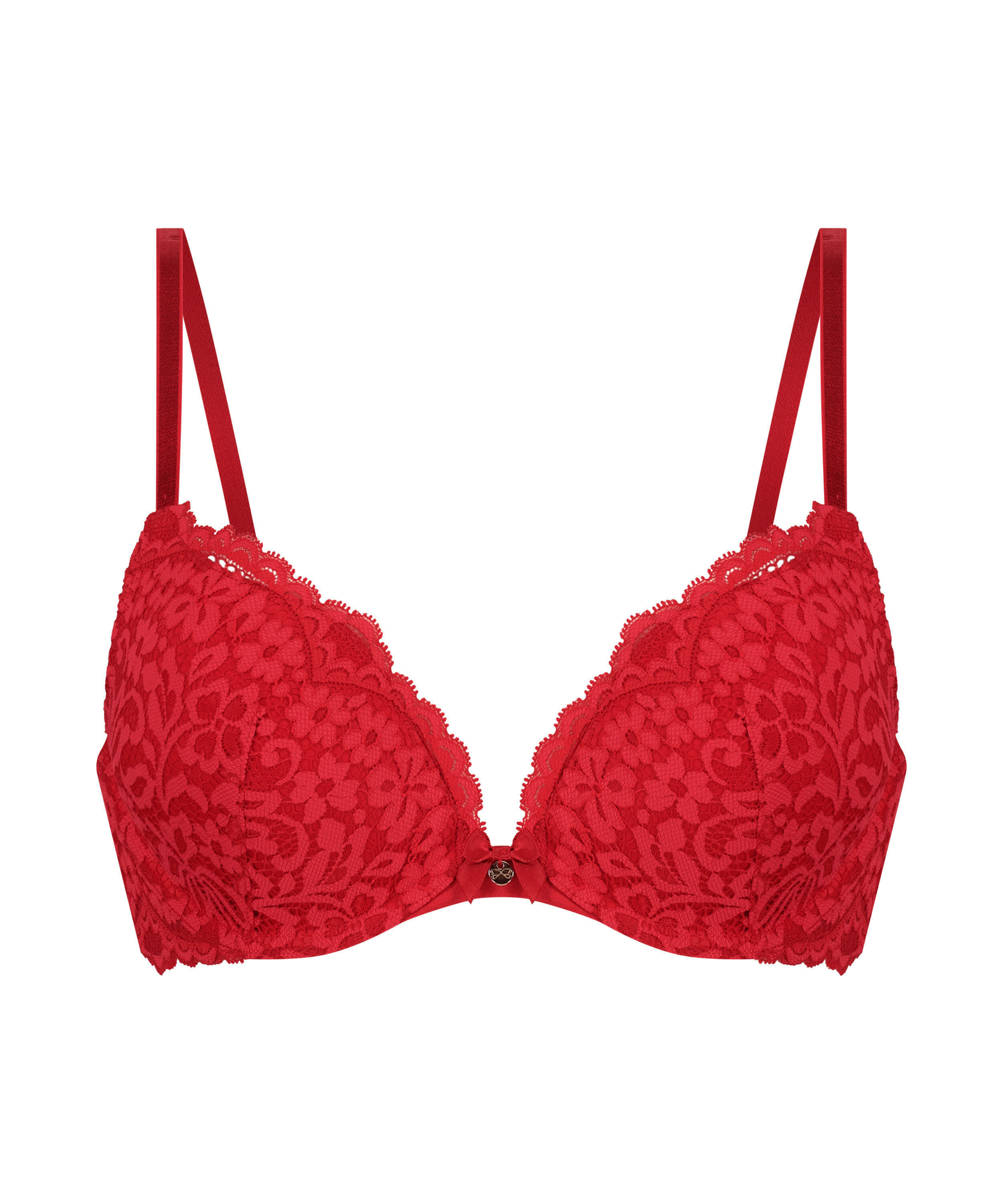 Biustonosz usztywniany push-up Rose, Czerwony