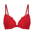 Biustonosz usztywniany push-up Rose, Czerwony