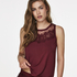 Jersey Lace Top, Czerwony