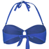 Luksusowy Top Bikini Bandeau z K&oacute;łkiem, Niebieski