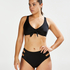 Nieusztywniona g&oacute;ra od bikini z klamrą Sunset Dreams, Czarny