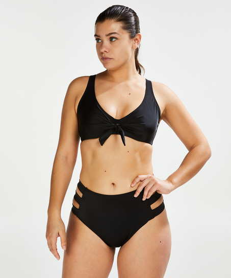 Nieusztywniona g&oacute;ra od bikini z klamrą Sunset Dreams, Czarny
