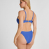 Figi Bikini Highleg Luxe, Niebieski