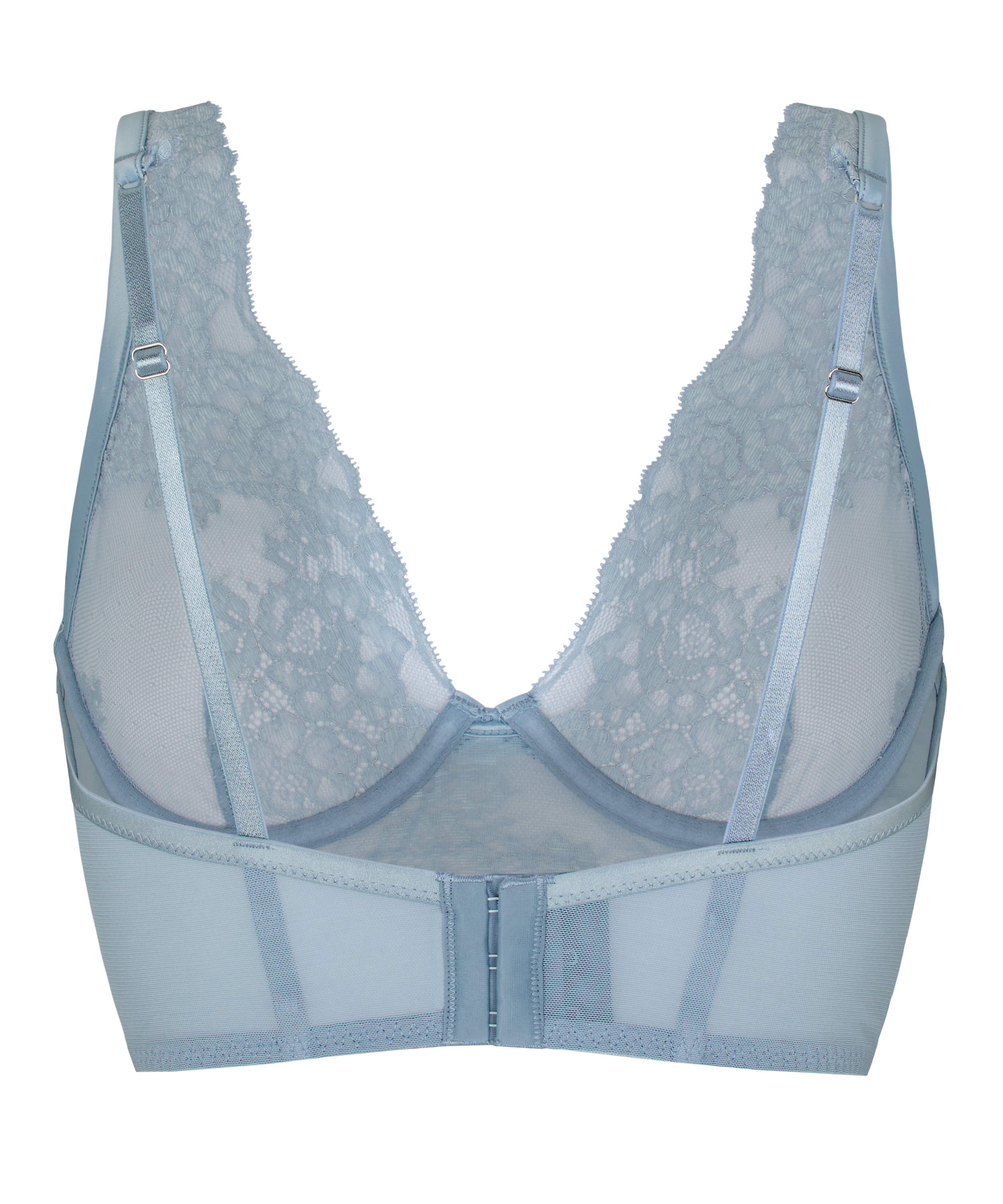 Biustonosz Bez Wyści&oacute;łki z Fiszbinami Typu Longline Rosie, Niebieski, main