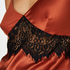 Lace Satin Slip Dress, Czerwony