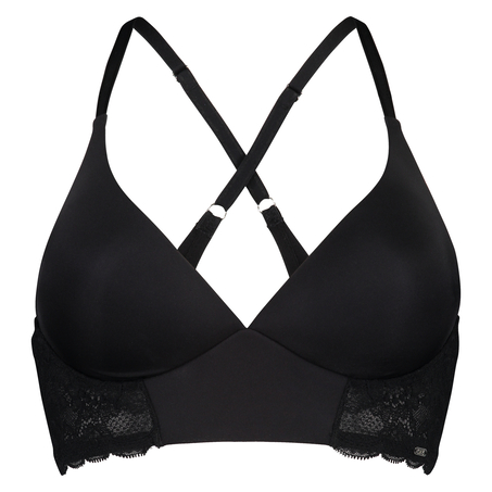 Hope Lace Padded Non-Underwired Bra, Czarny