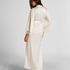Długie satynowe kimono Valerie, Biały