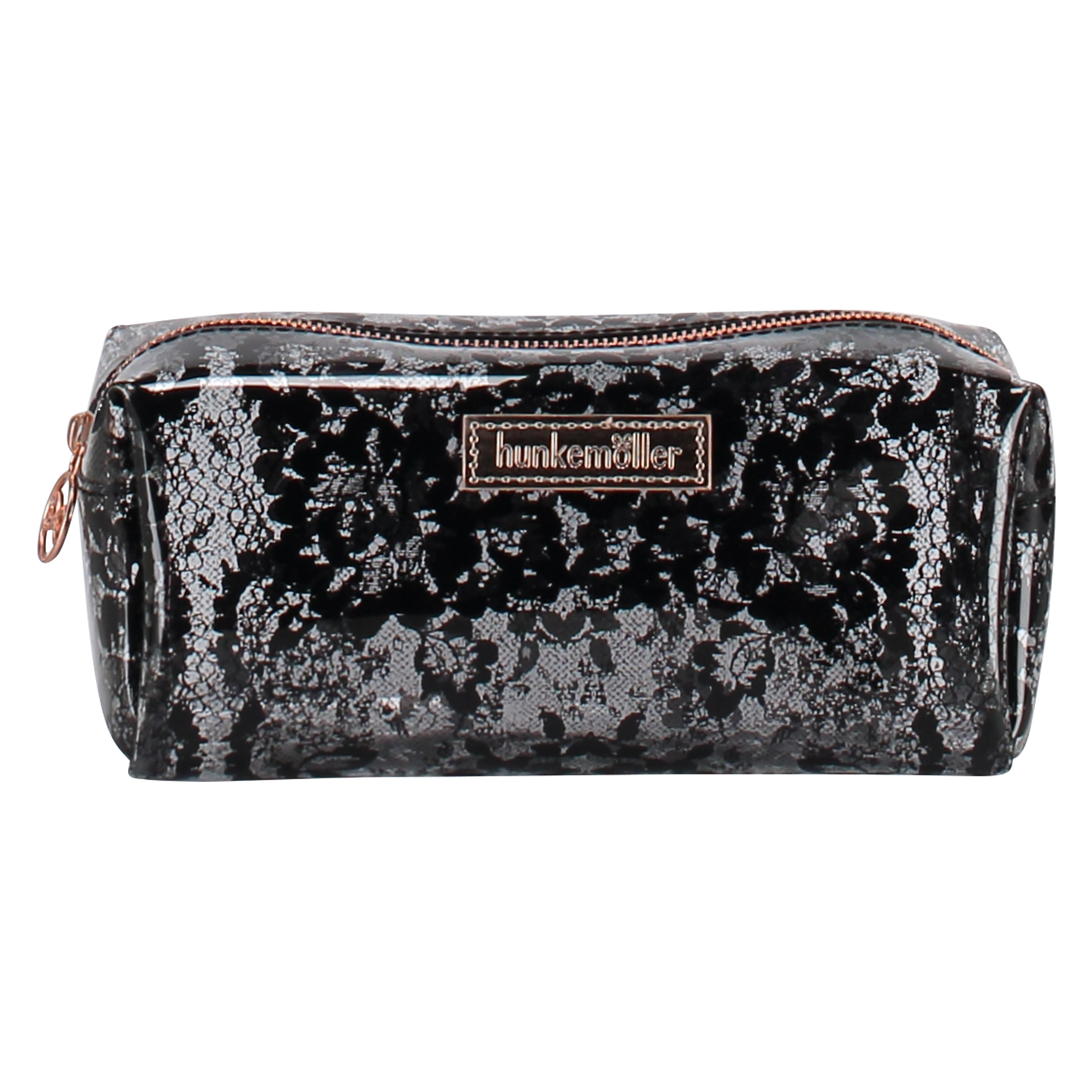 Stripe Plastic Make Up Bag, R&oacute;żowy, main