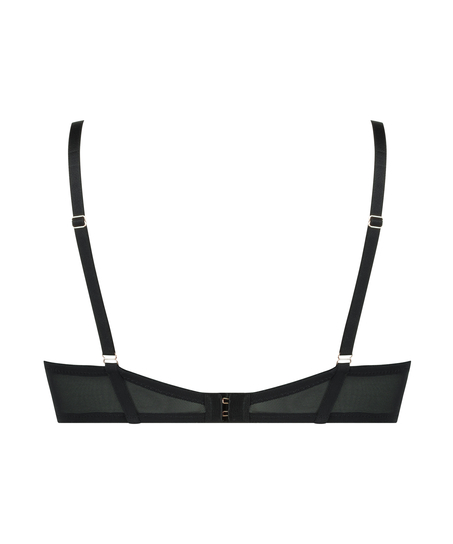 Nieusztywniony biustonosz z fiszbinami Helena, Czarny