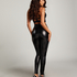 Legginsy ze sznurowaniem, Czarny