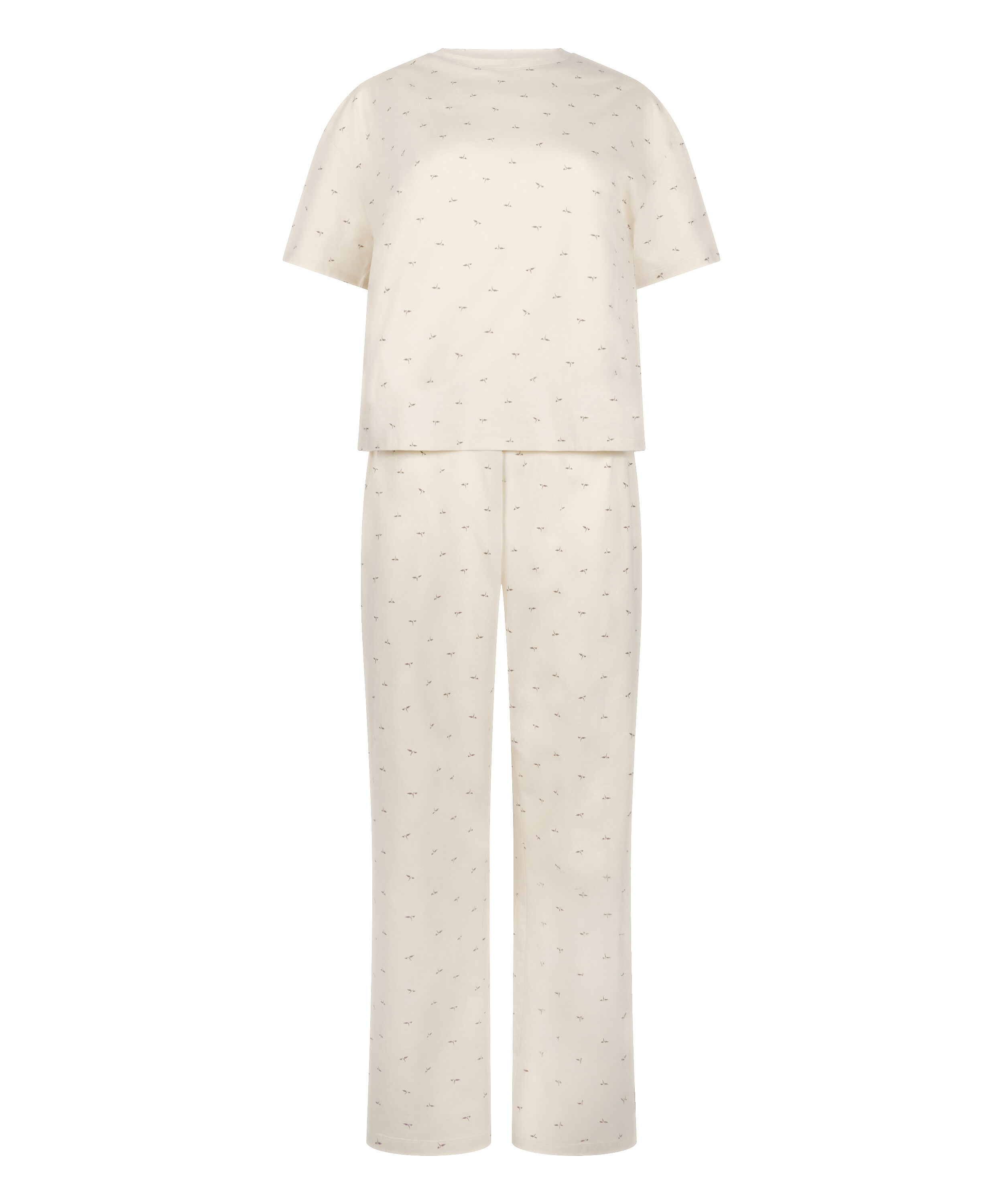 Dżersejowy zestaw piżamowy, Biały