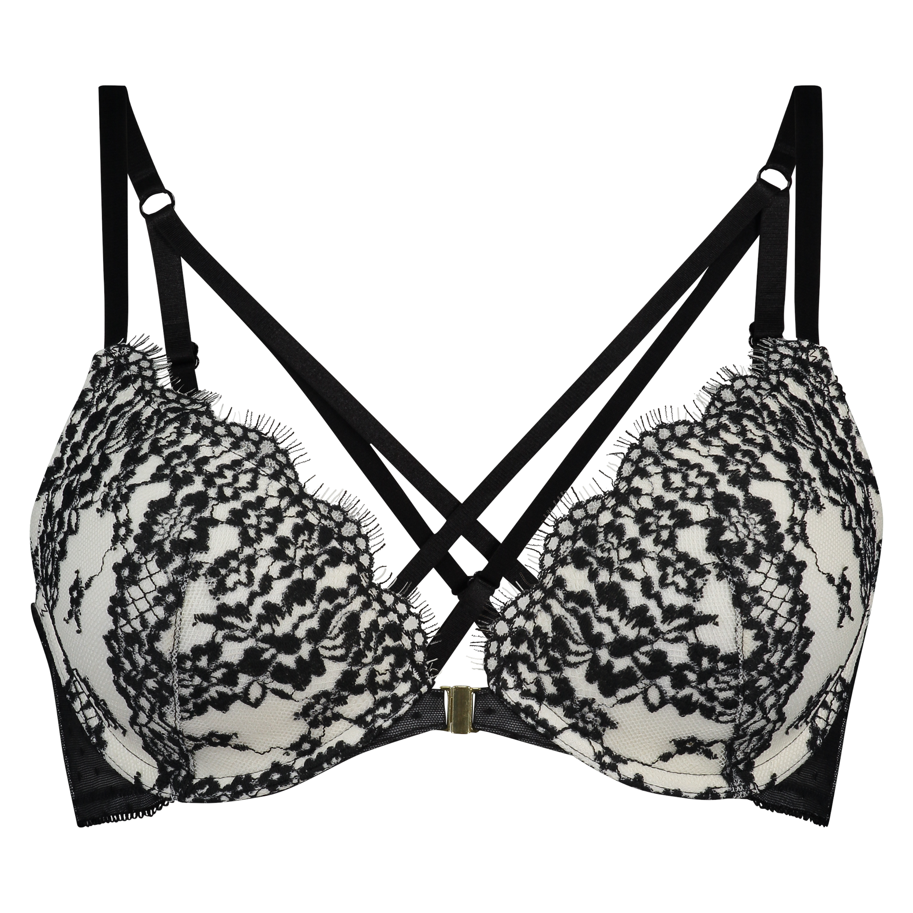 Clementine Padded Underwired Push-Up Bra, Biały, main