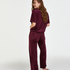 Velours Pyjama Bottoms, Czerwony