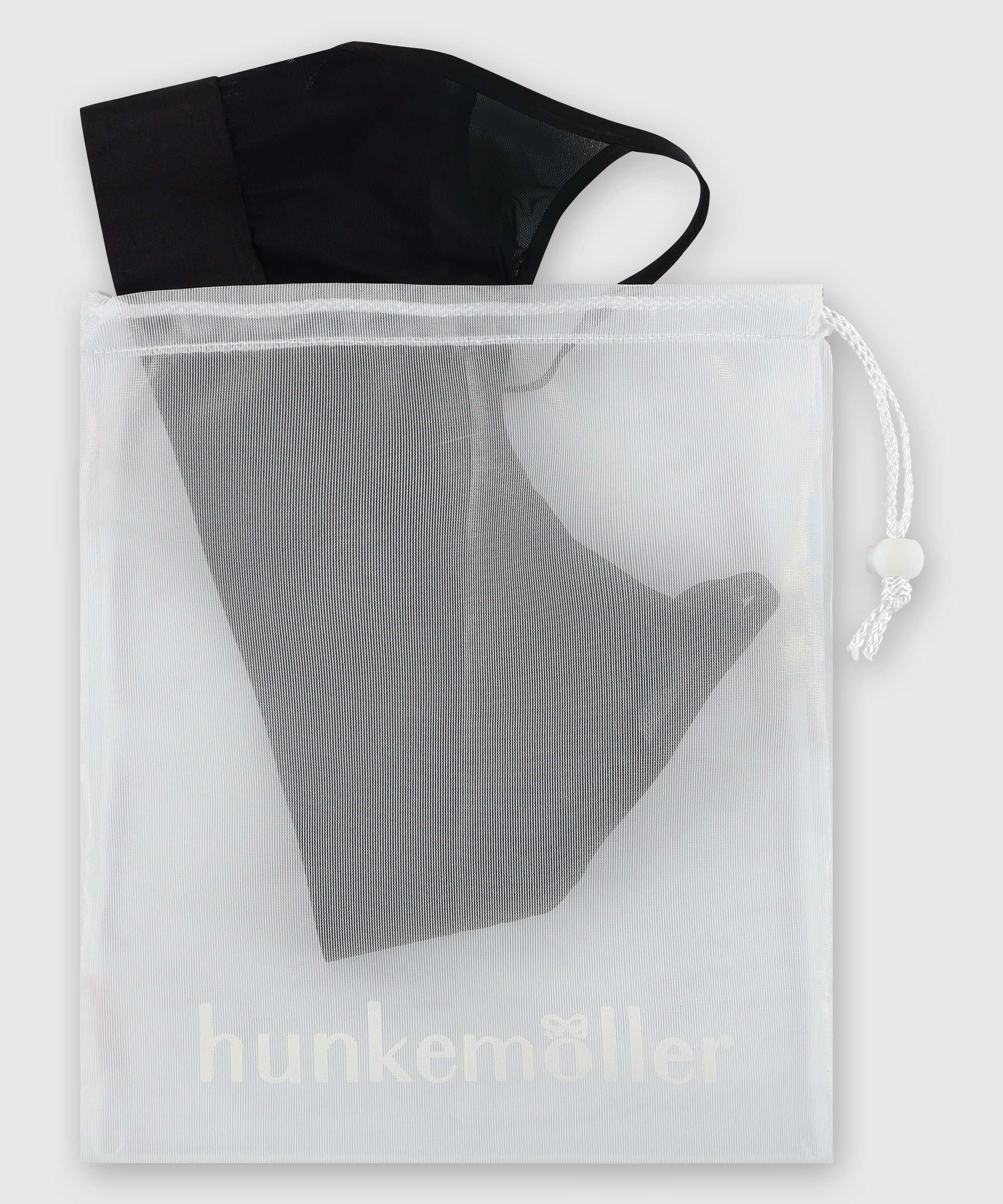 Siatka do prania ściągana na sznureczek, Biały, main