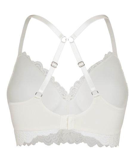 Usztywniony biustonosz bez fiszbin Andrea, Biały