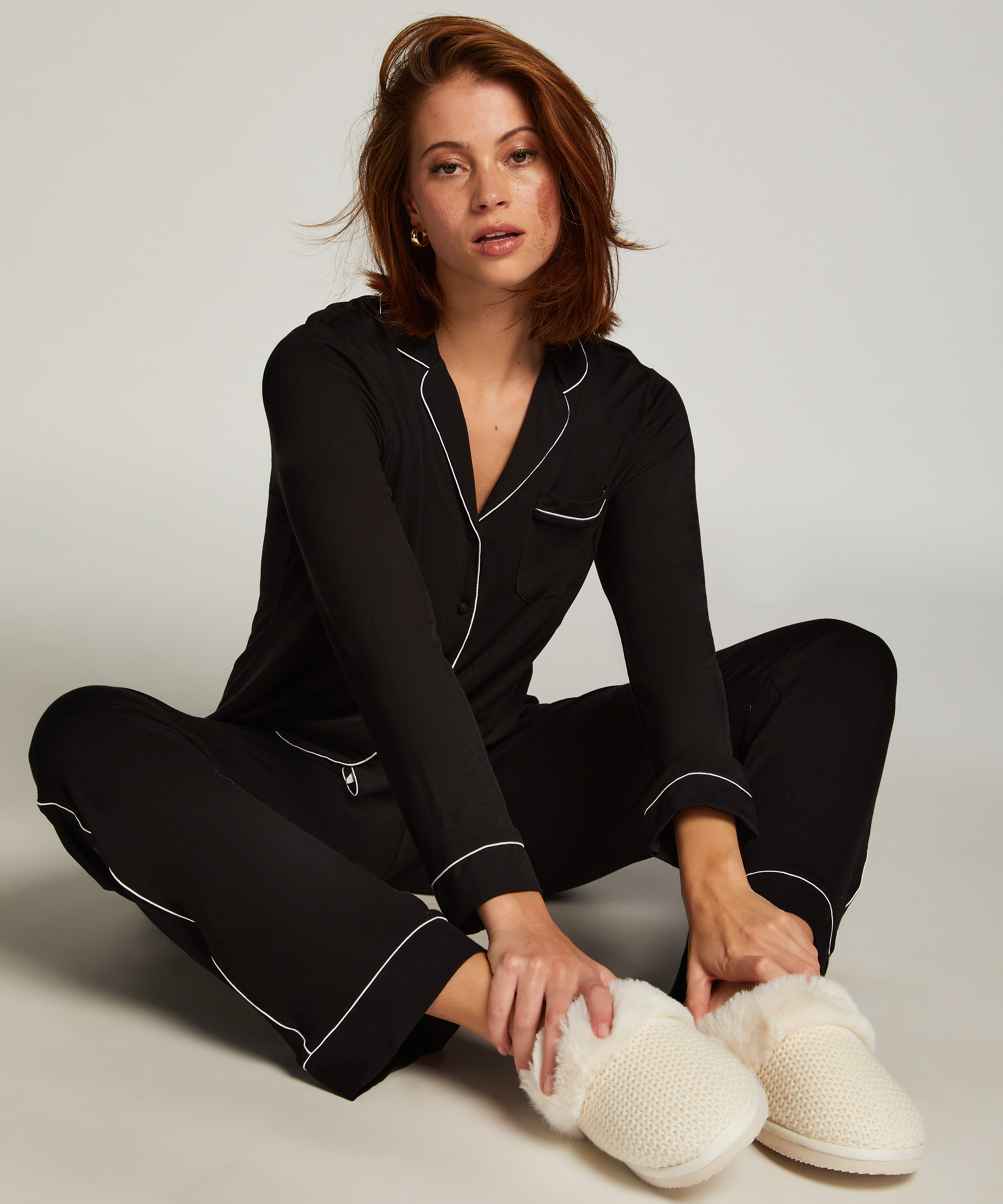 Spodnie Essential z dżerseju, Czarny, main