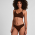 Tr&oacute;jkątny biustonosz bralette Dide, Brązowy