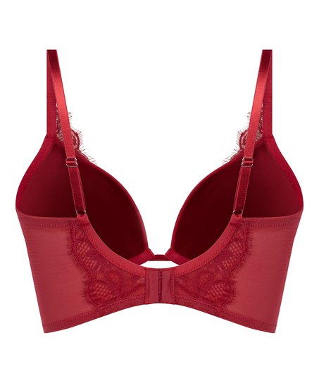 Biustonosz Push-Up Longline Marianna, Czerwony