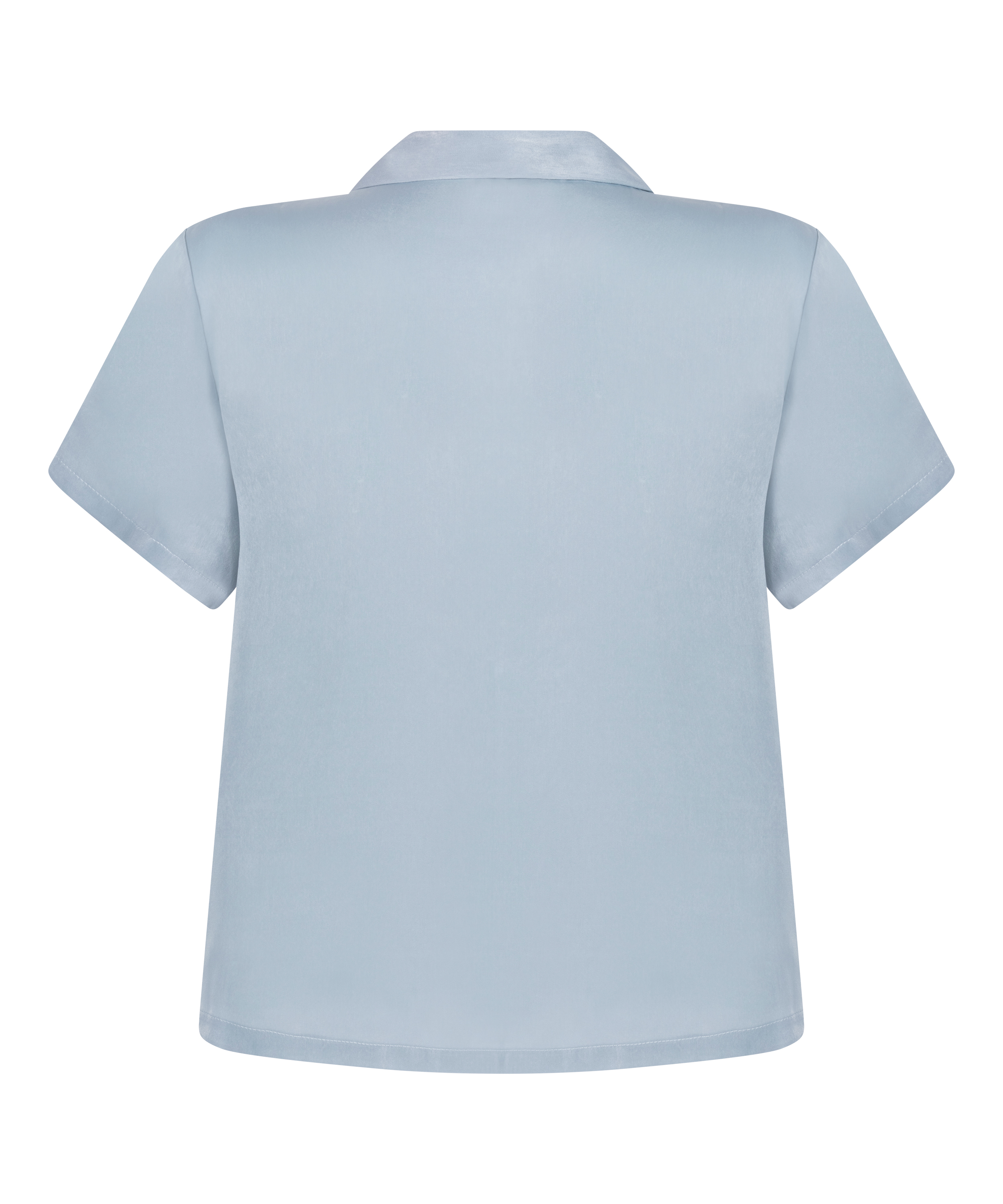 Satynowa narzutka Peppers z kr&oacute;tkim rękawem, Niebieski, main