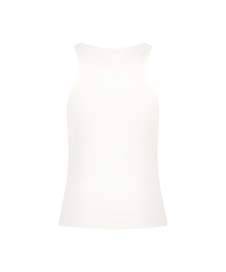 Singlet top z miękkiej bawełny, Biały
