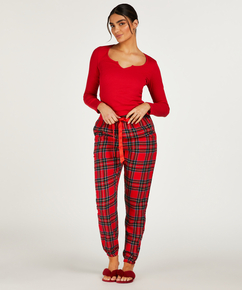 Petite Flanella spodnie od piżamy, Czerwony
