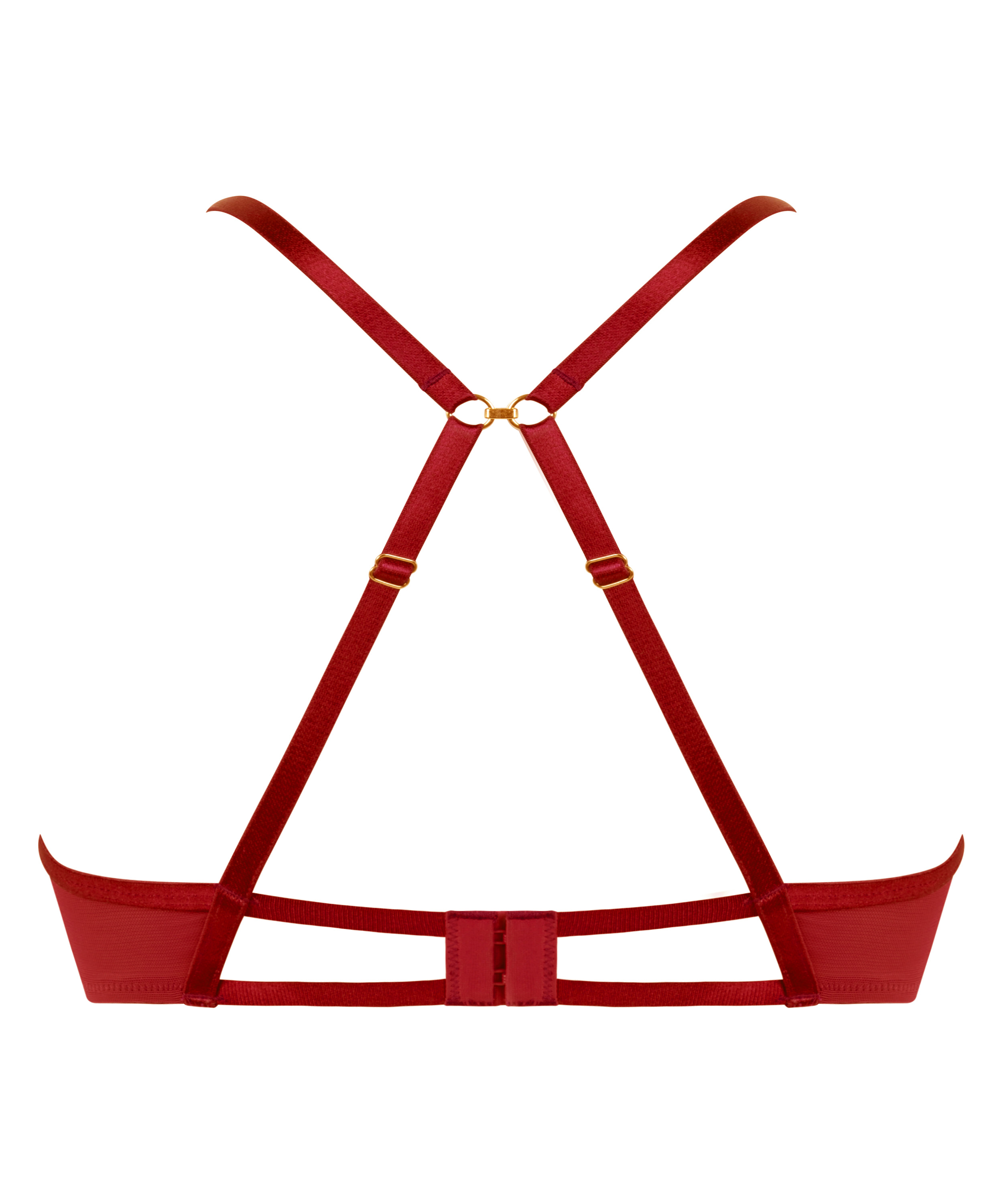 Nieusztywniany biustonosz z fiszbinami Cinnamon, Czerwony, main