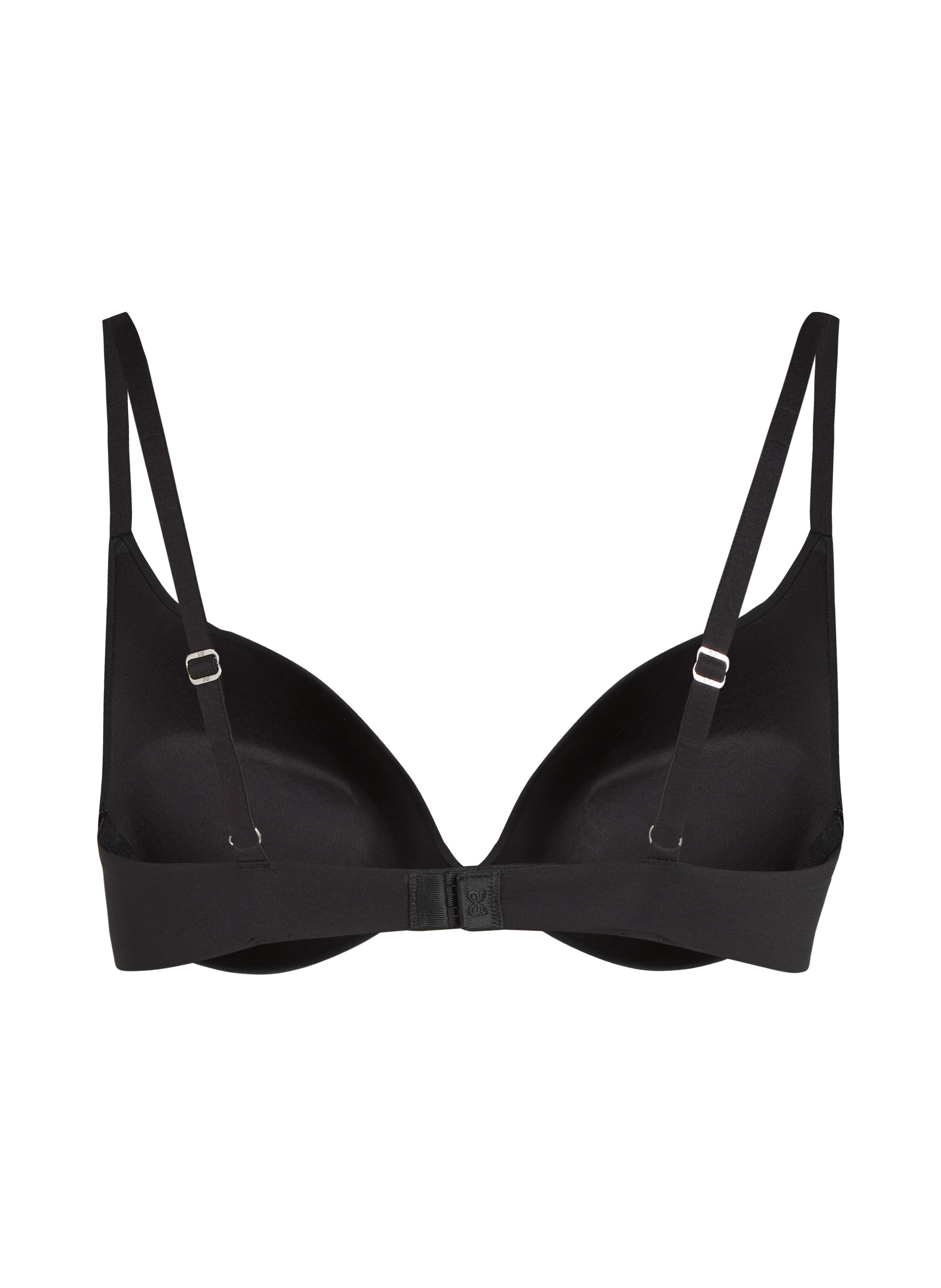 Usztywniony biustonosz push-up z fiszbinami Smooth, Czarny, main