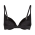Usztywniony biustonosz push-up z fiszbinami Smooth, Czarny