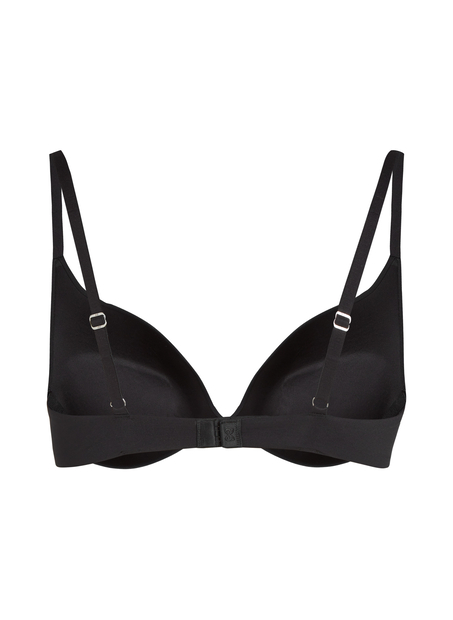 Usztywniony biustonosz push-up z fiszbinami Smooth, Czarny