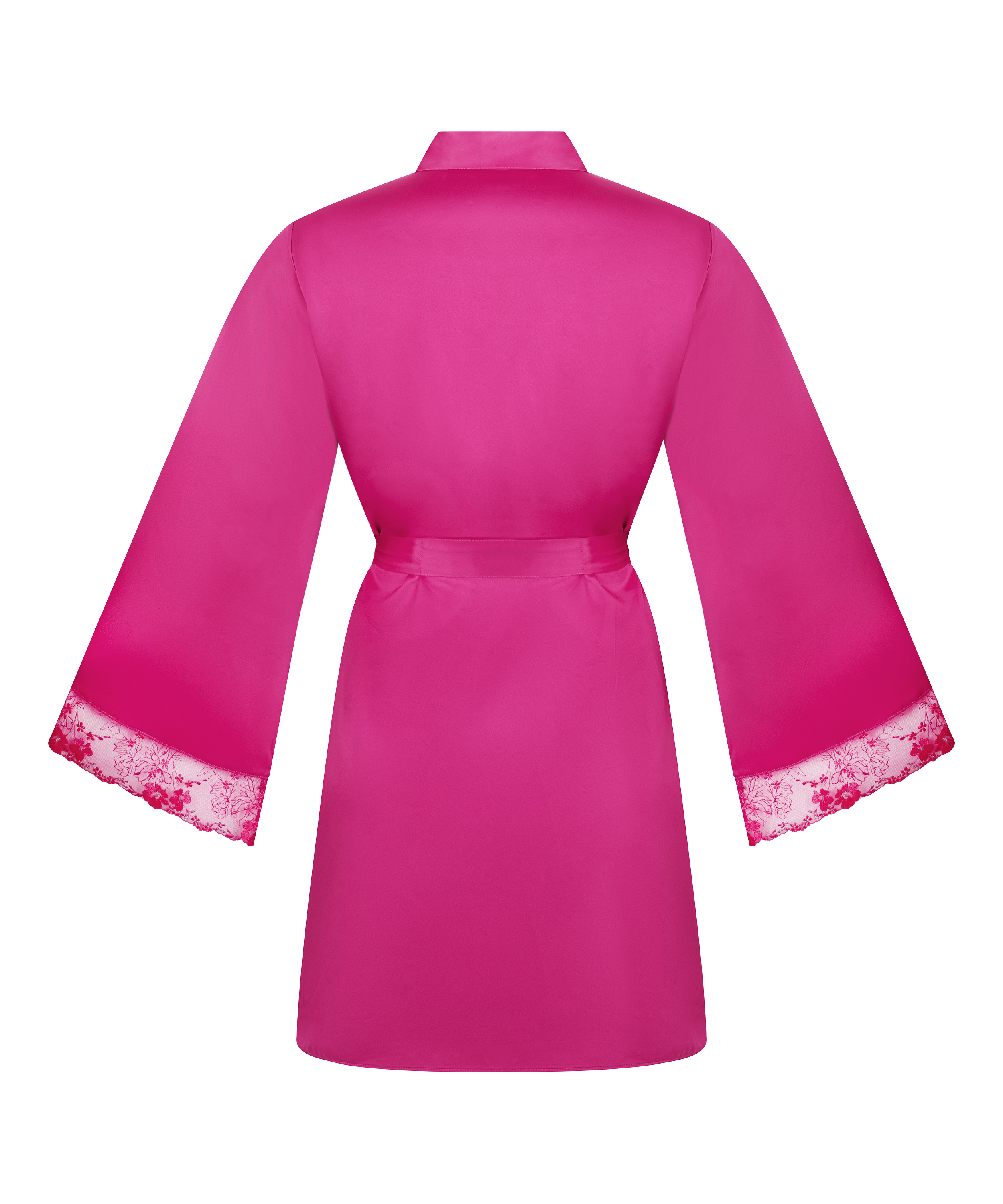 Satynowe kimono Peonie, R&oacute;żowy, main