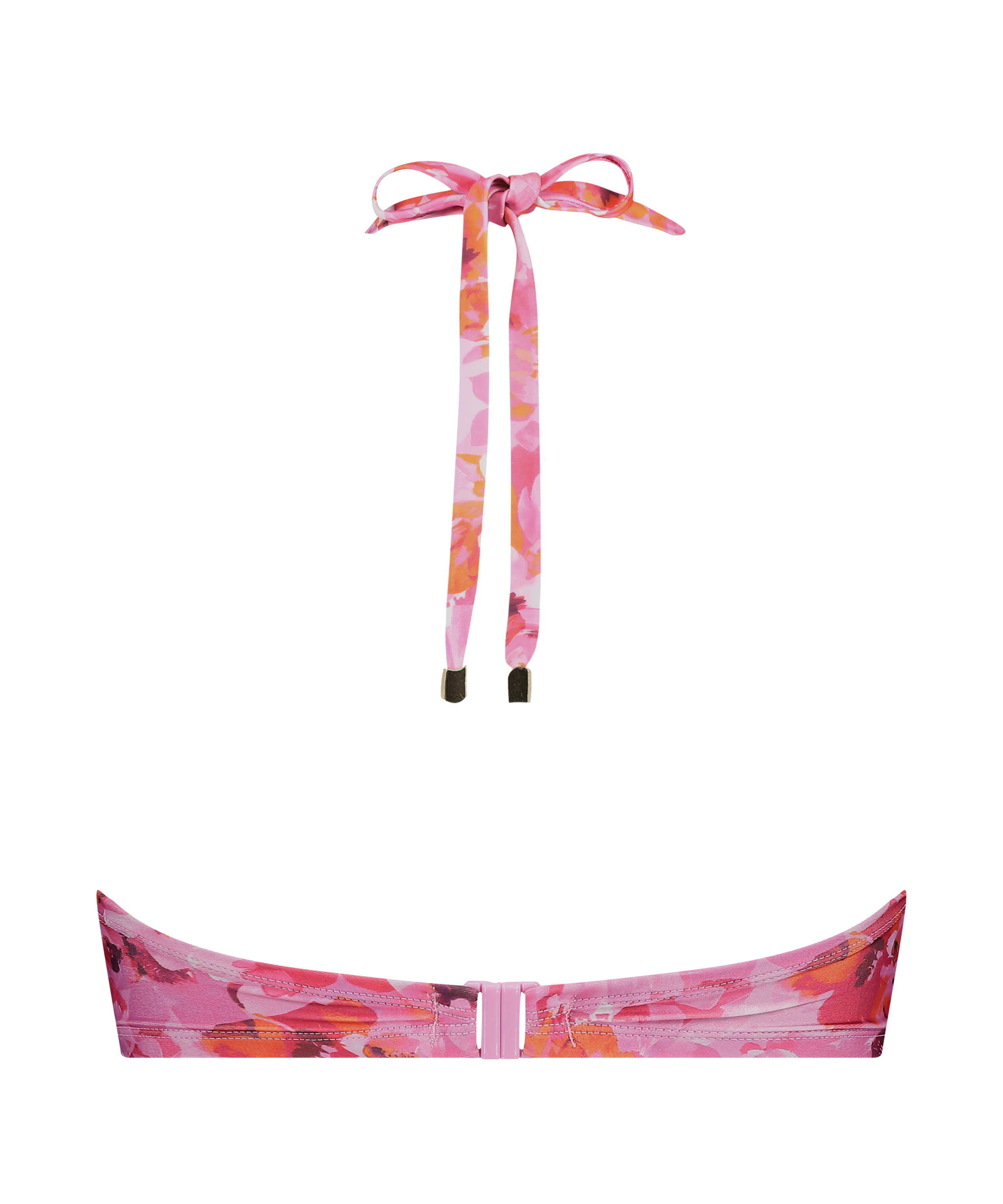 G&oacute;ra od bikini w kwiaty miseczki E +, R&oacute;żowy, main