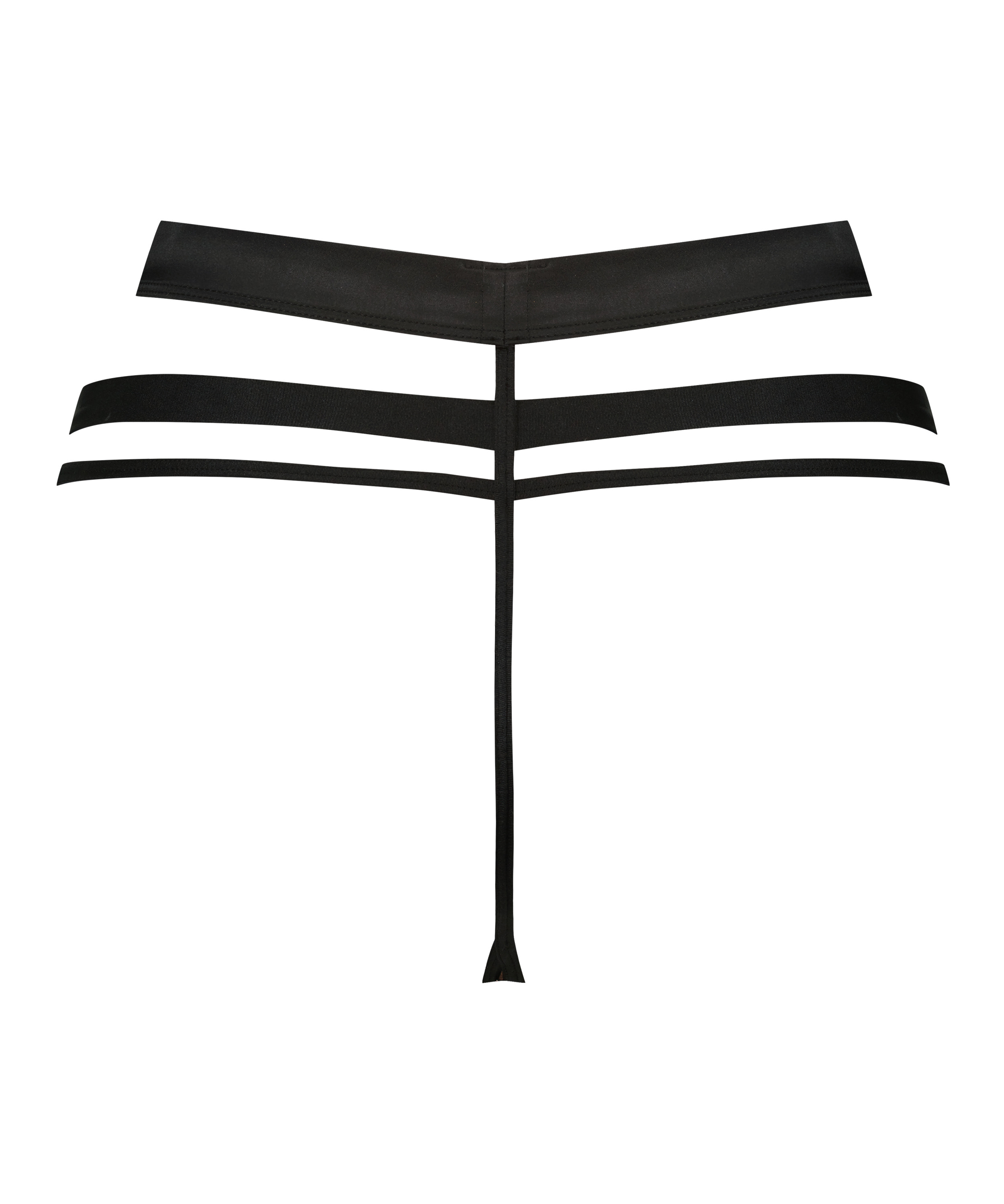 Wysoko wycięte stringi Kat, Czarny, main