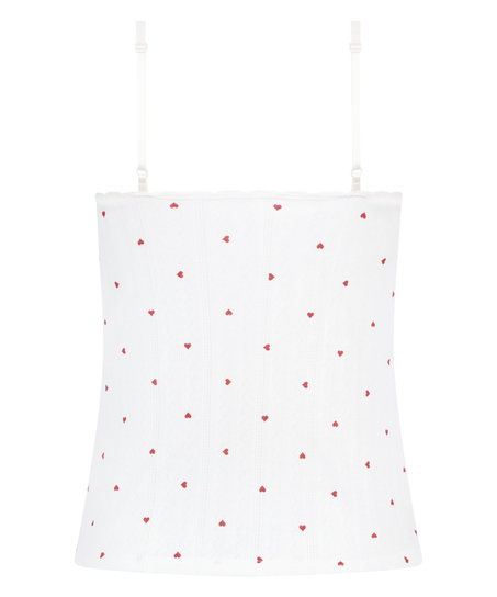 Cami lace top, Biały