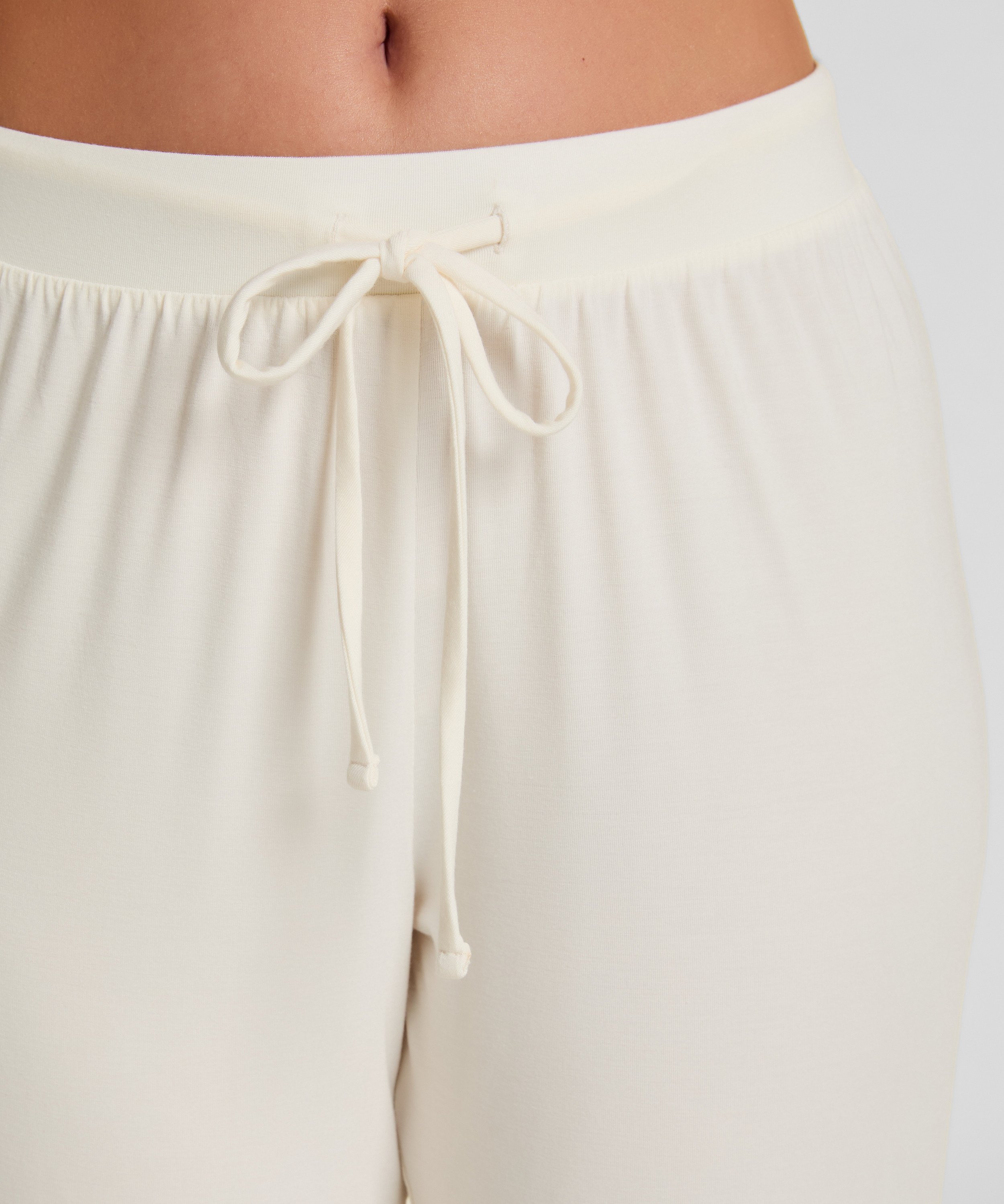 Spodnie Essential z dżerseju, Biały, main