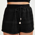Crochet shorts, Czarny