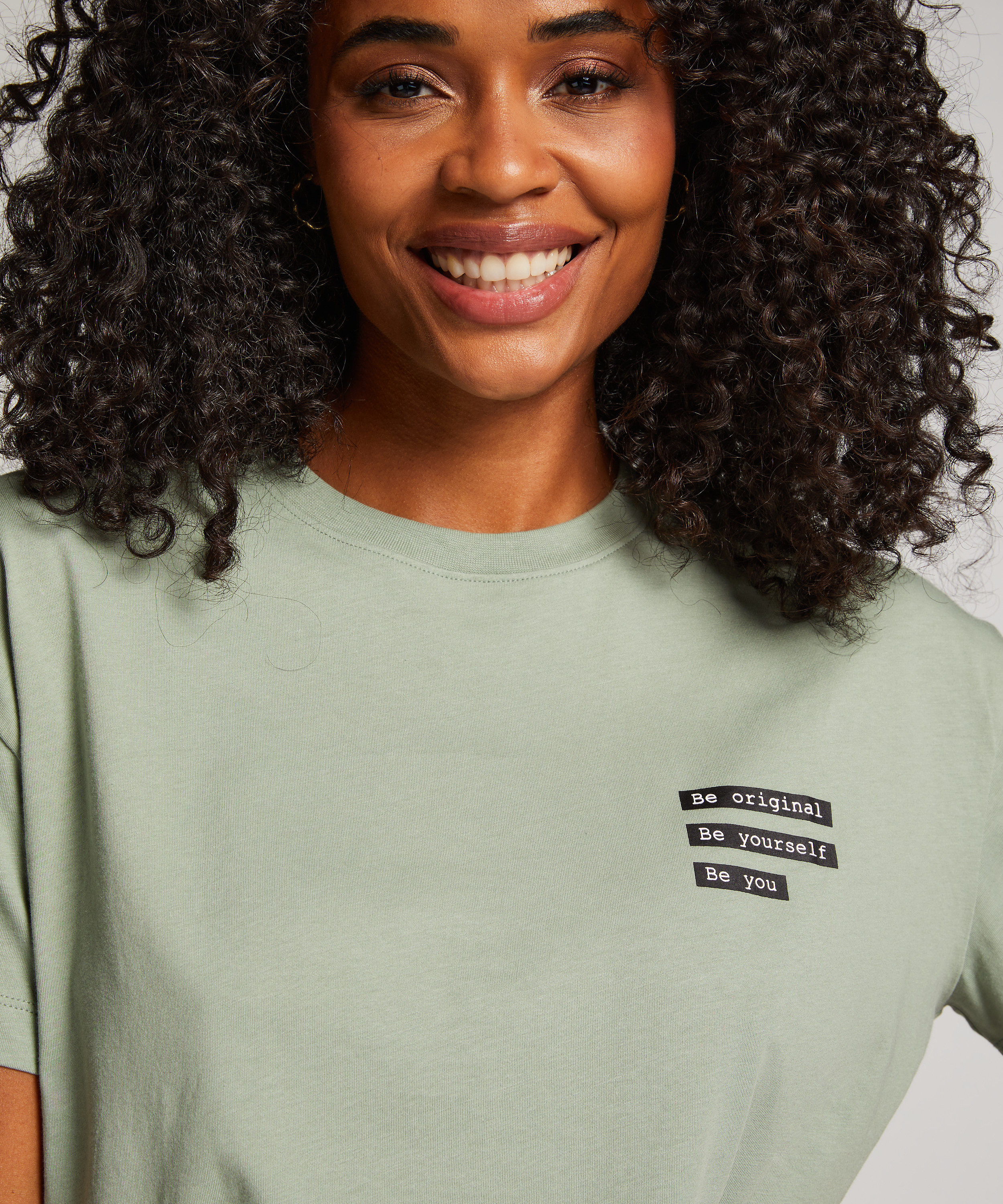 Koszula nocna z okrągłym dekoltem, Zielony, main