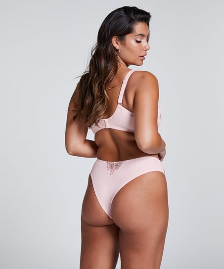 Biustonosz nieusztywniany z fiszbinami Diva, R&oacute;żowy