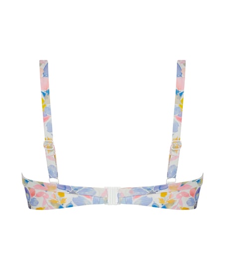 Usztywniany top bikini z fiszbinami Palma, Biały