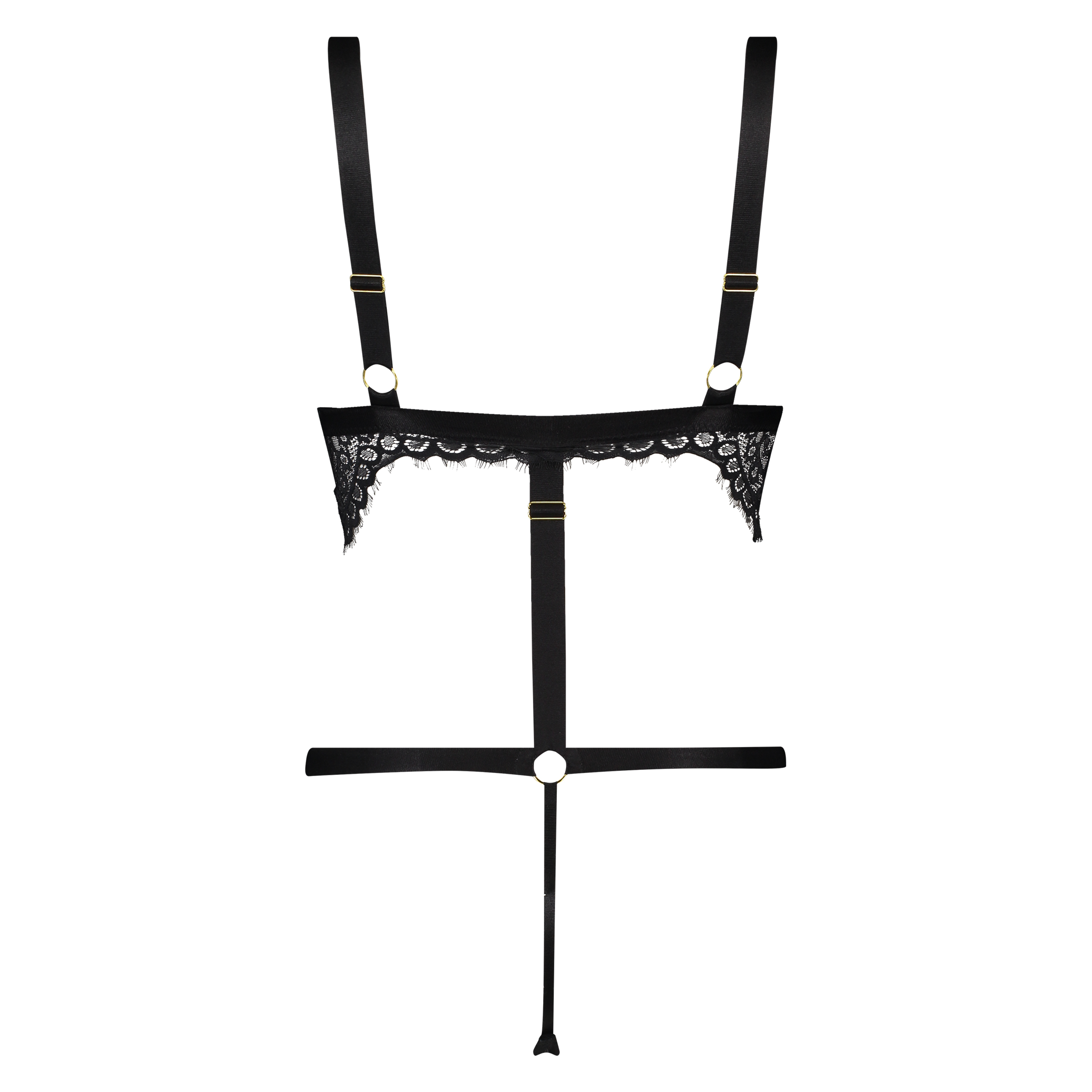 Body z otwartym krokiem Ginger Private, Czarny, main