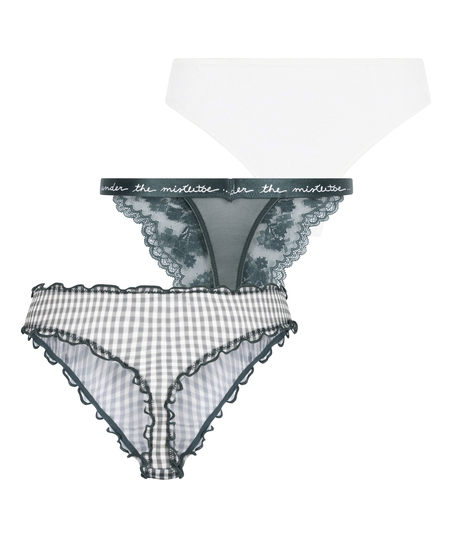 Zestaw prezentowy ze stringami świątecznymi, Zielony