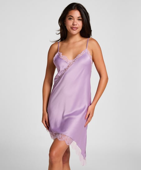 Slipdress Asymmetric, Fioletowy