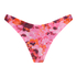 Majtki Bikini Wysoko Krojona Floral, R&oacute;żowy