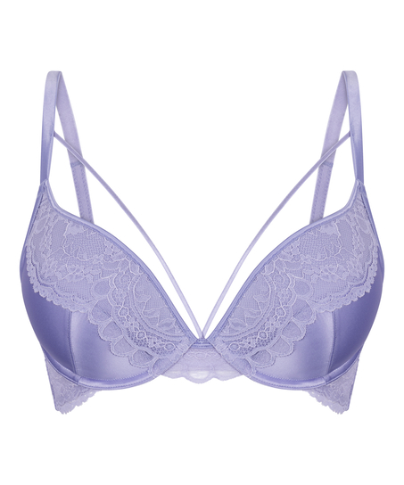 Usztywniony biustonosz push-up z fiszbinami Adele, Fioletowy