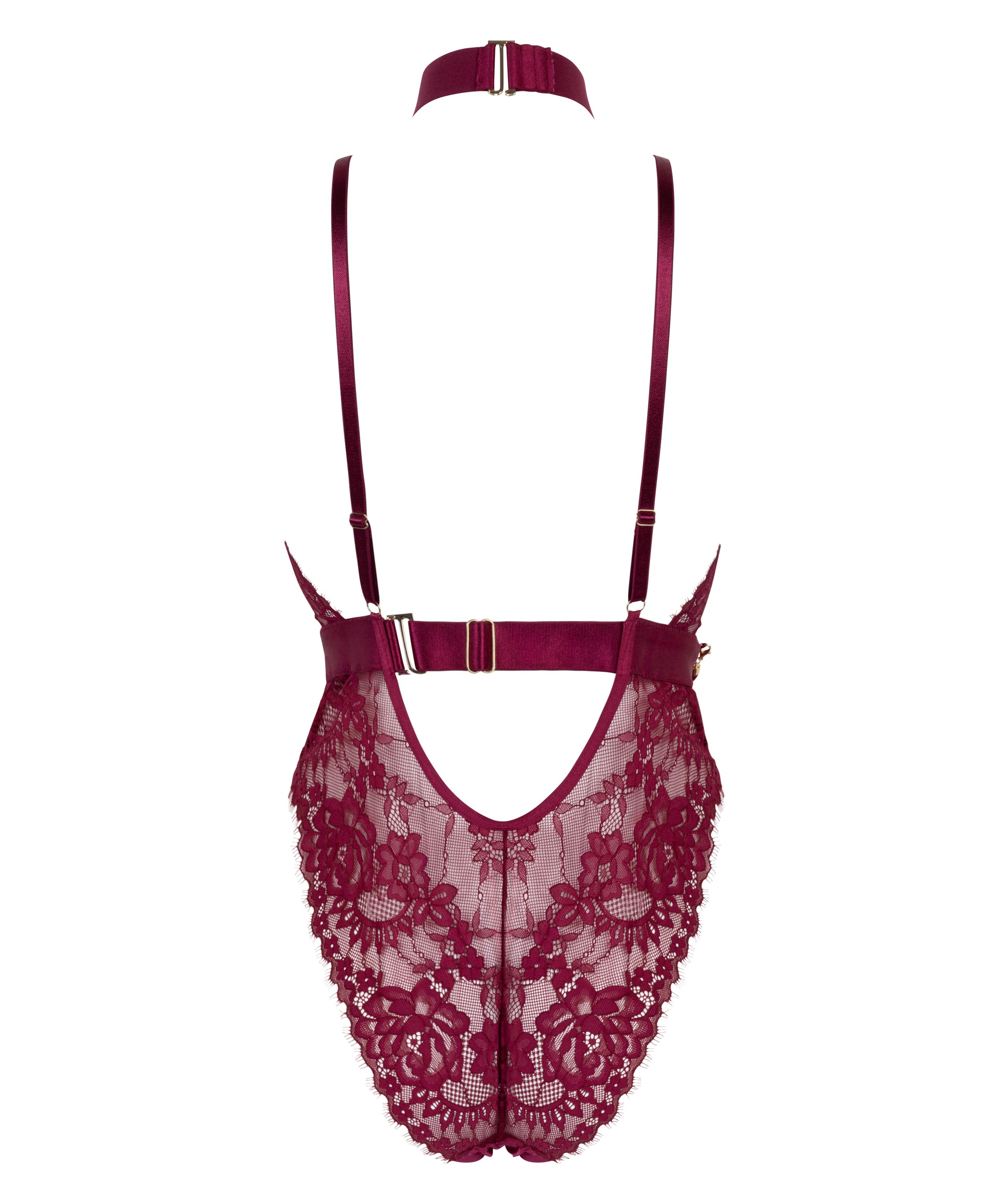 Body z otwartym krokiem Brandy Private, Czerwony, main