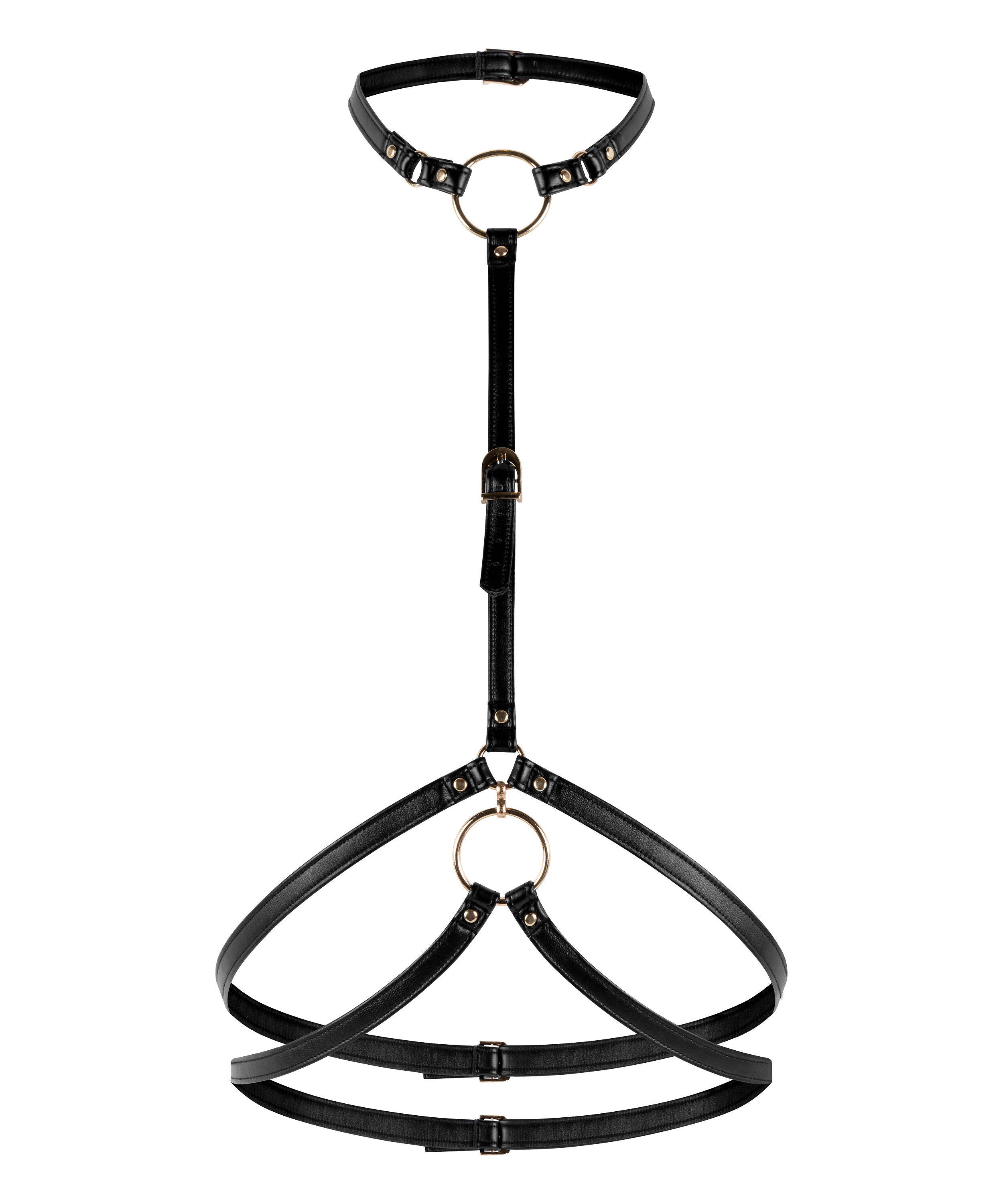 Uprząż ze sztucznej sk&oacute;ry, Czarny, main