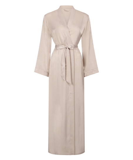 Satynowe kimono, Beżowy