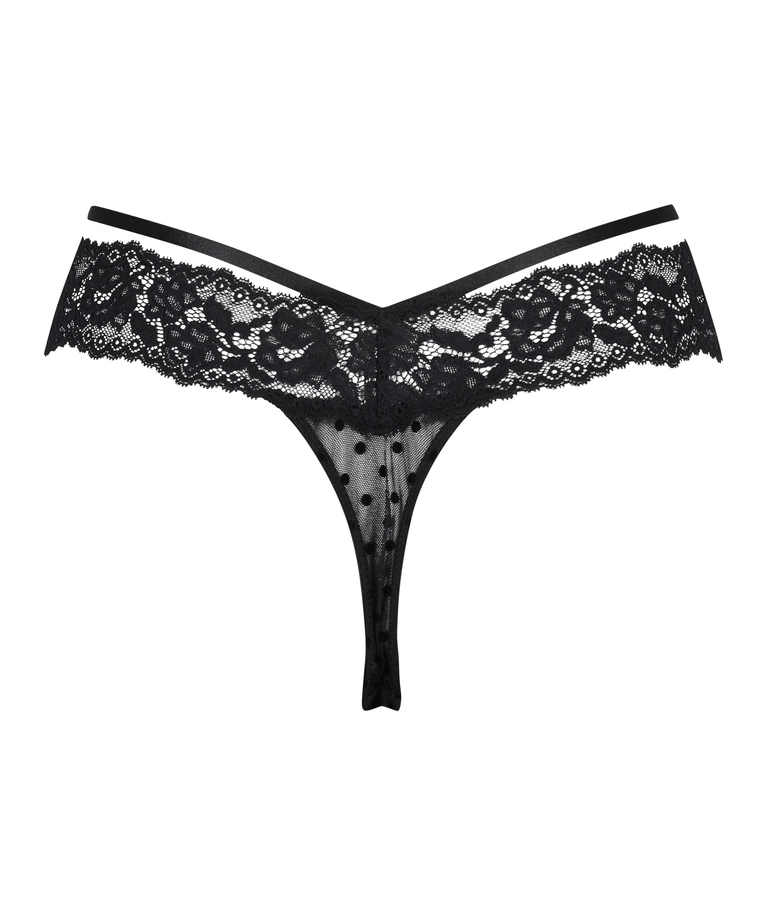 Bardzo niskie stringi Jada, Czarny, main