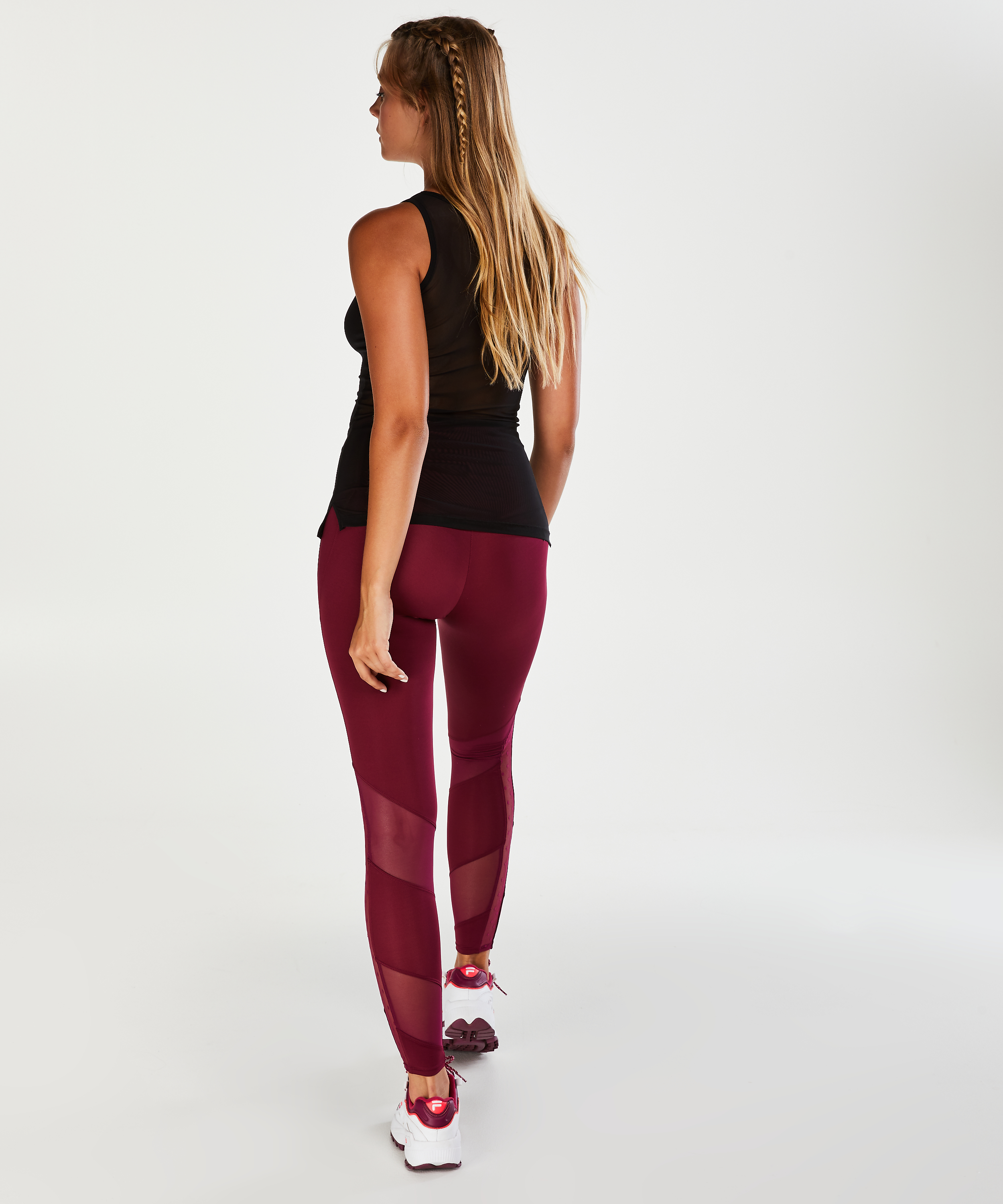 HKMX high-waist sports leggings level 2, Fioletowy, main